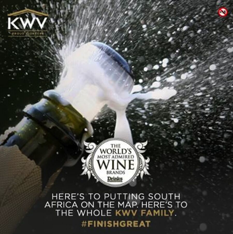 KWV Only South African Brand Named as one of ‘World’s Most Admired Wine